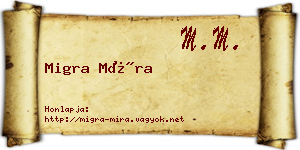 Migra Míra névjegykártya